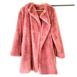 Free People faux fur override coat, Size XS/S